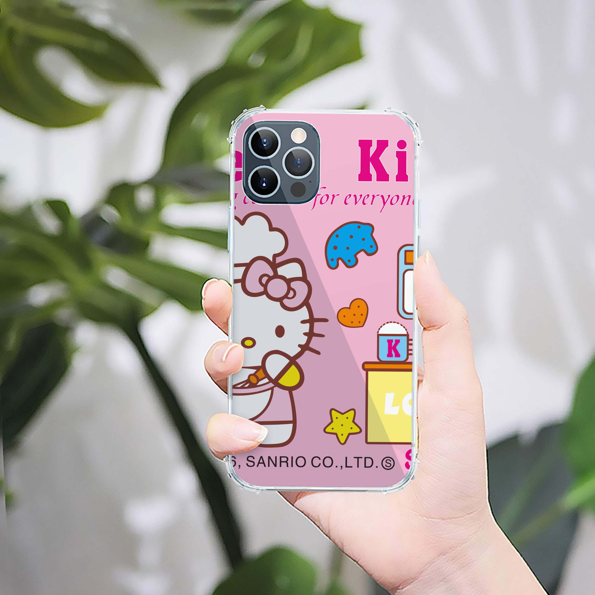 （画像用） Hello Kitty ハローキティ 【iPhone 12シリーズ対応】透明スマホケース（クリアソフトケース）